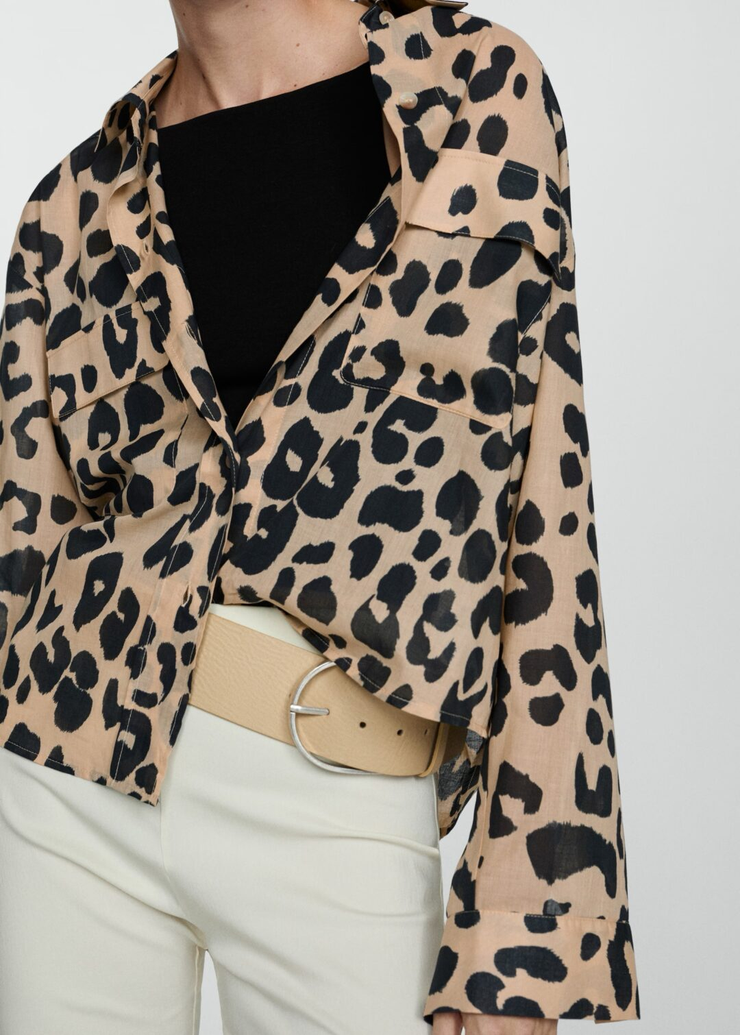 Camisa Estampado Animal Print MNG