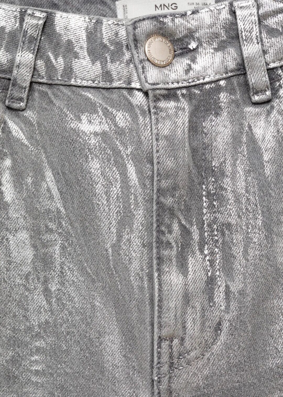 Jeans Rectos Foil efecto Metalizados Mango - Image 7