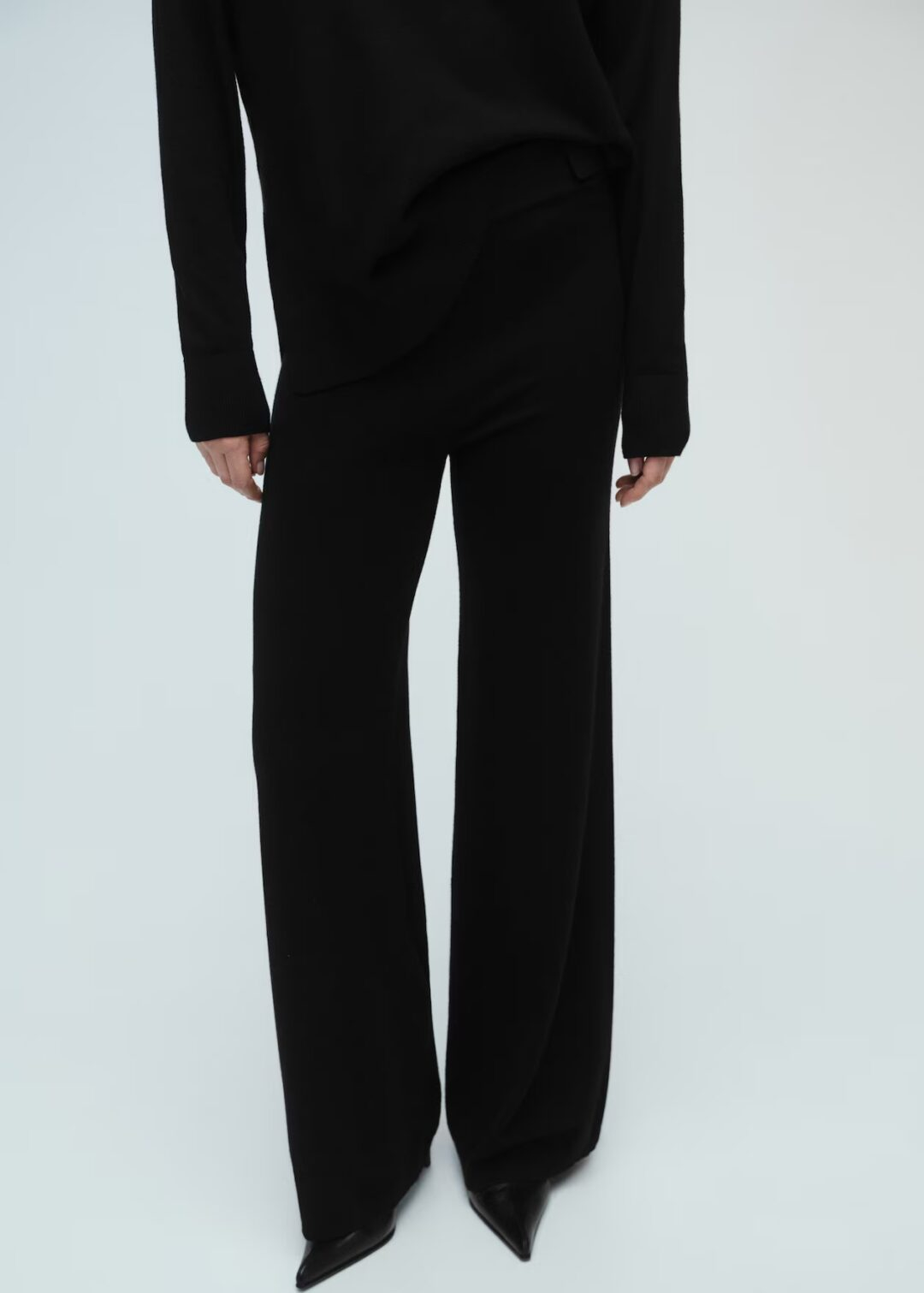 Pantalón Wideleg punto fino Mango