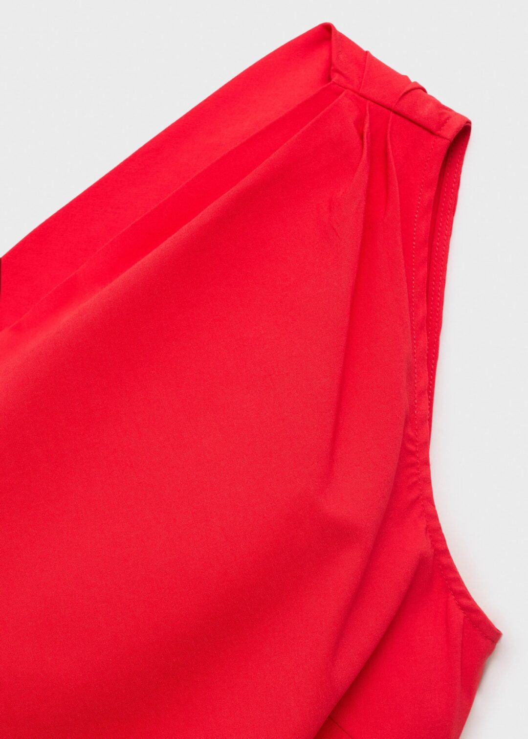 Vestido corto asimétrico rojo MANGO - Image 7