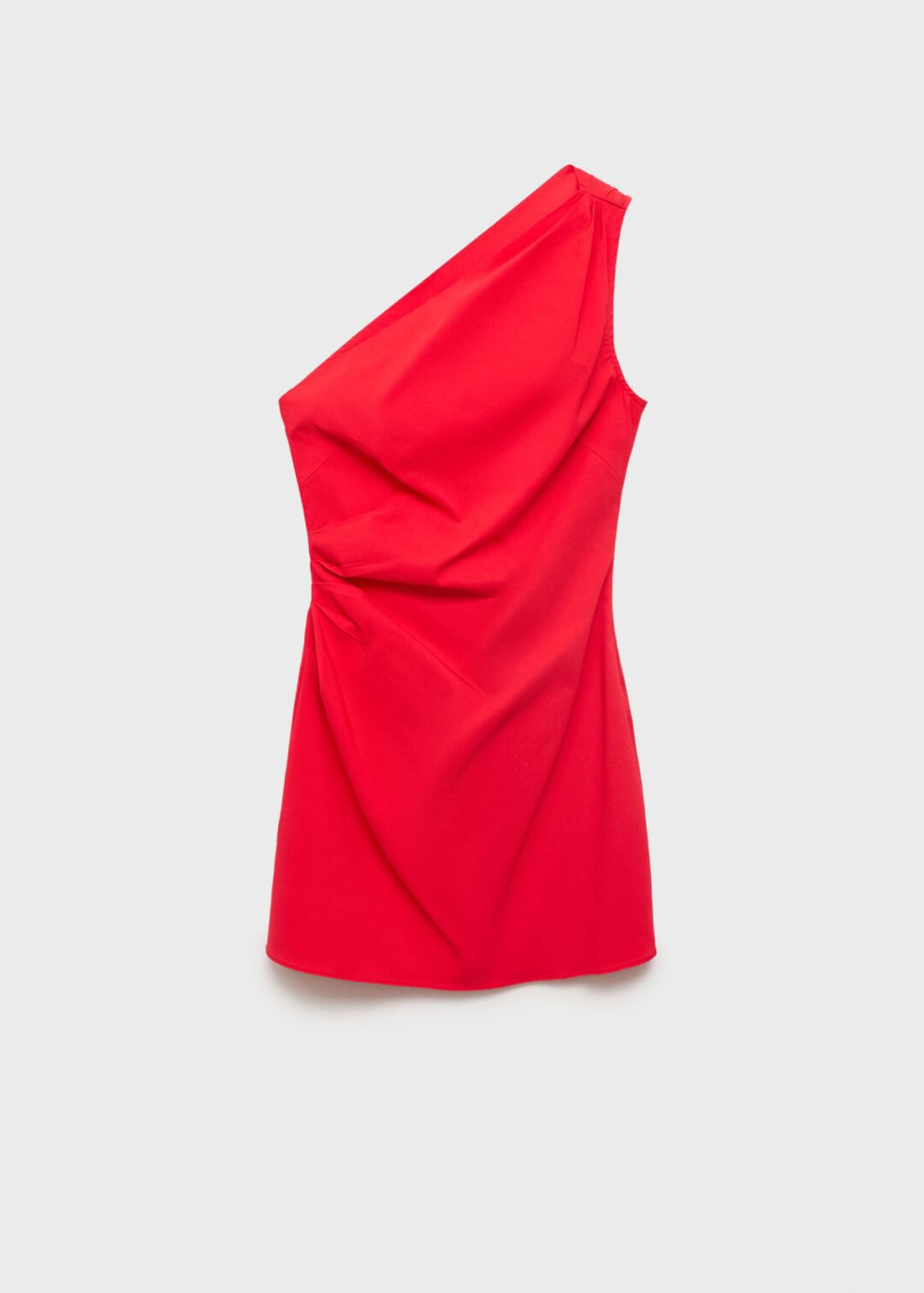 Vestido corto asimétrico rojo MANGO - Image 8