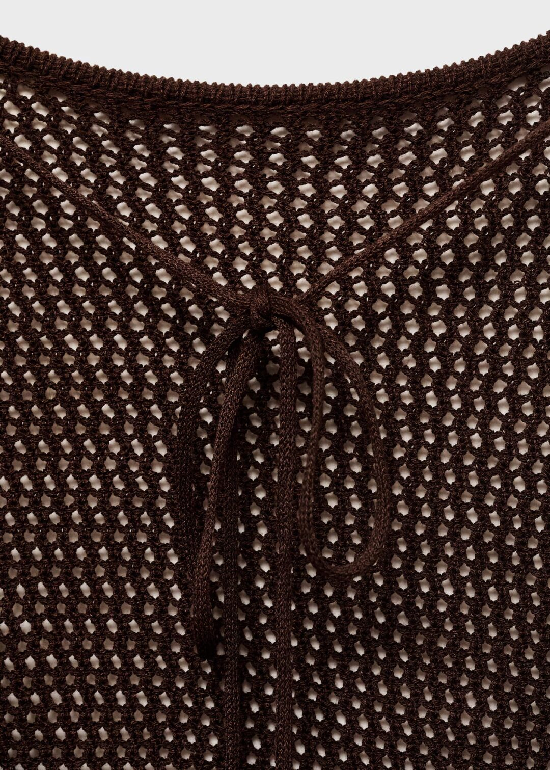 Vestido crochet espalda abierto chocolate MANGO - Image 7