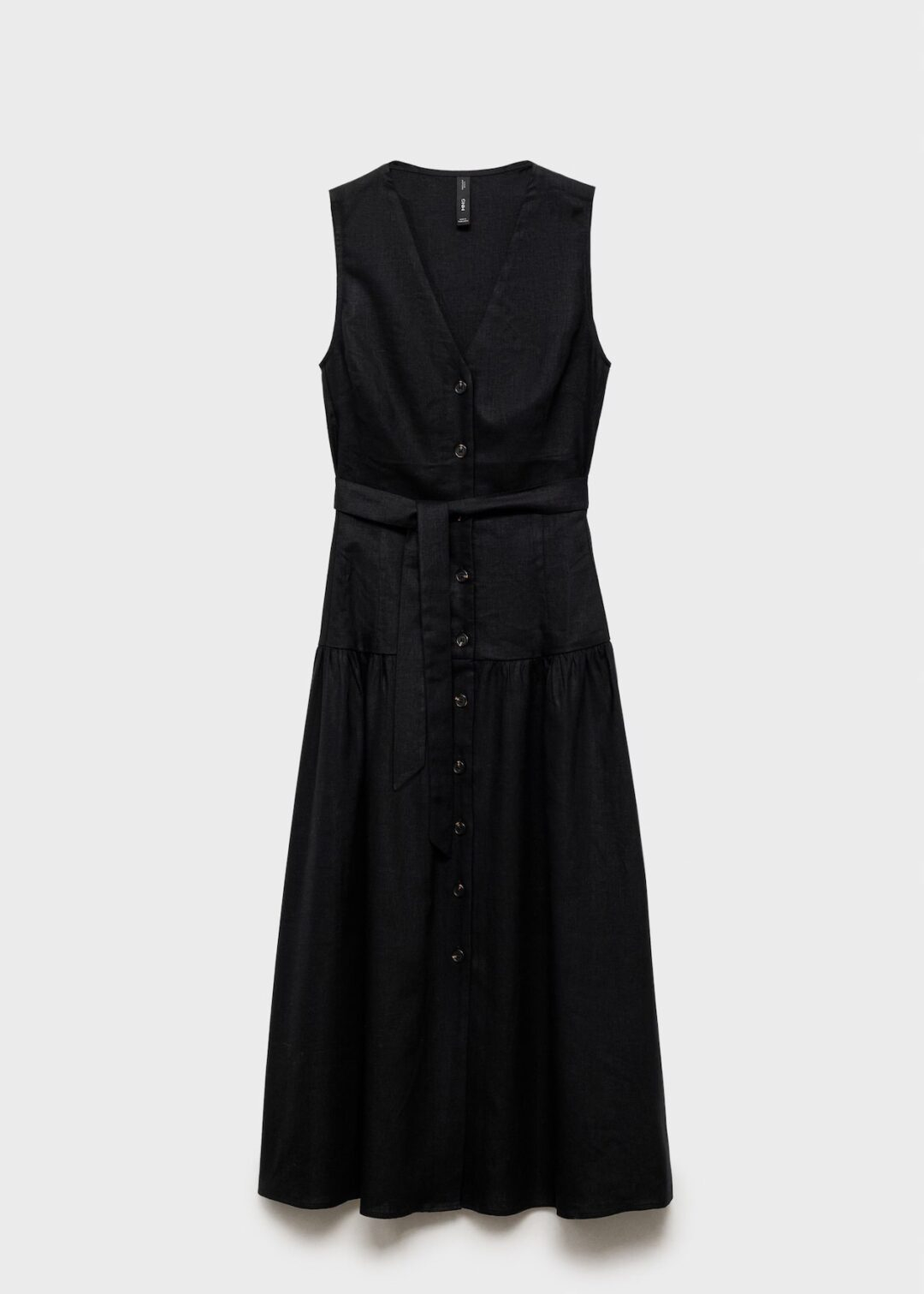Vestido MIDI Lino cinturón MANGO - Image 8