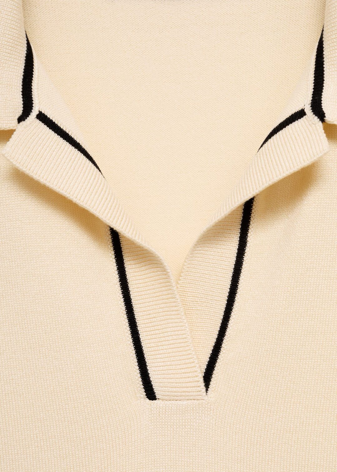 Jersey cuello polo ribetes crudo MANGO - Image 6
