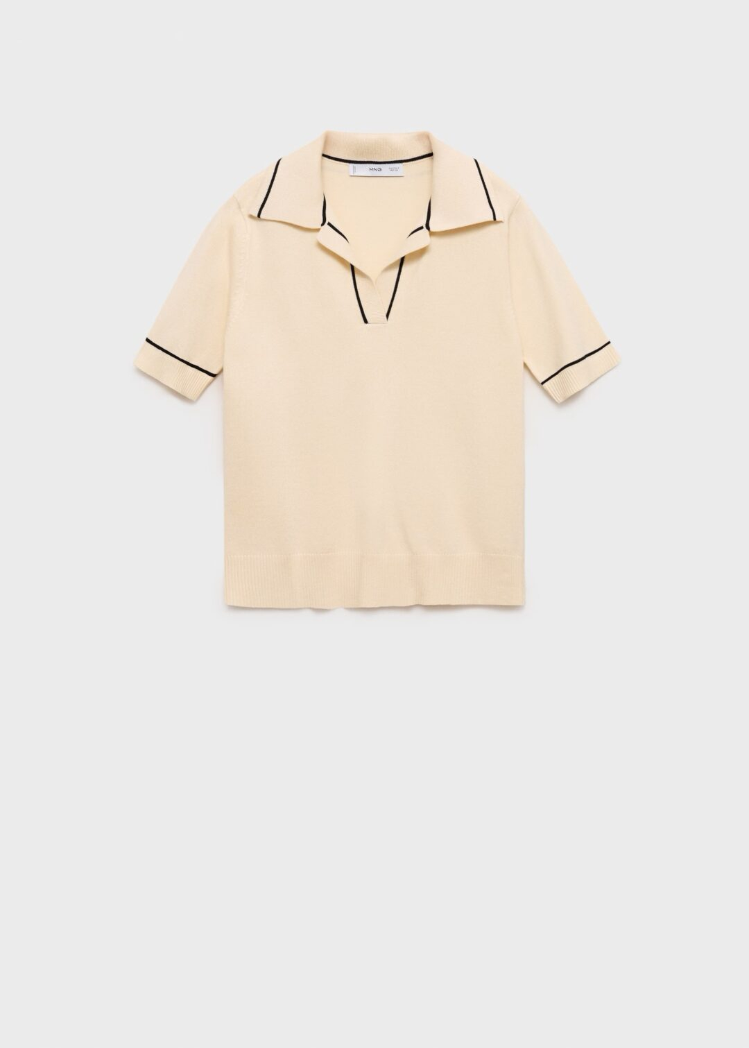 Jersey cuello polo ribetes crudo MANGO - Image 5