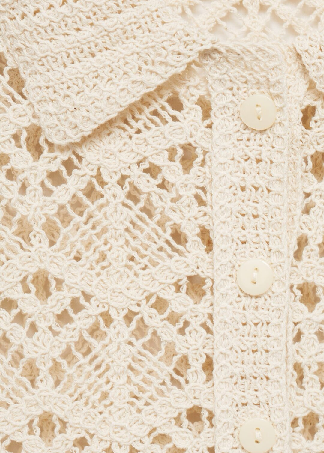 Jersey crochet manga corta crudo MANGO - Image 8