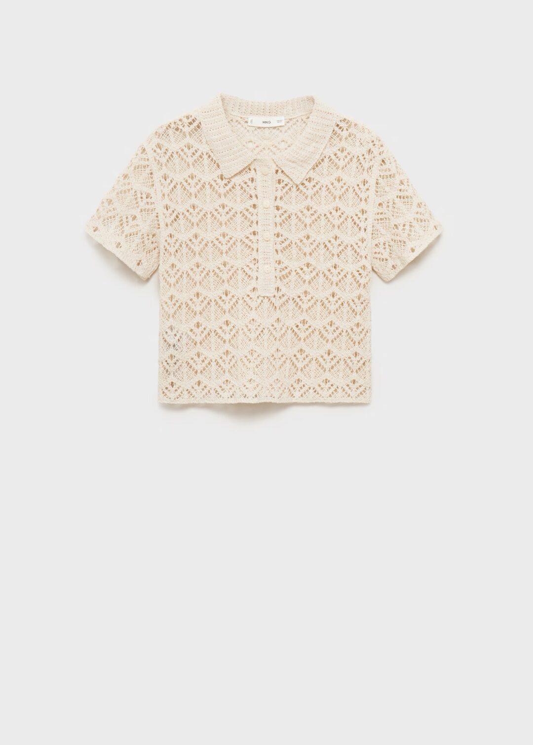 Jersey crochet manga corta crudo MANGO - Image 6
