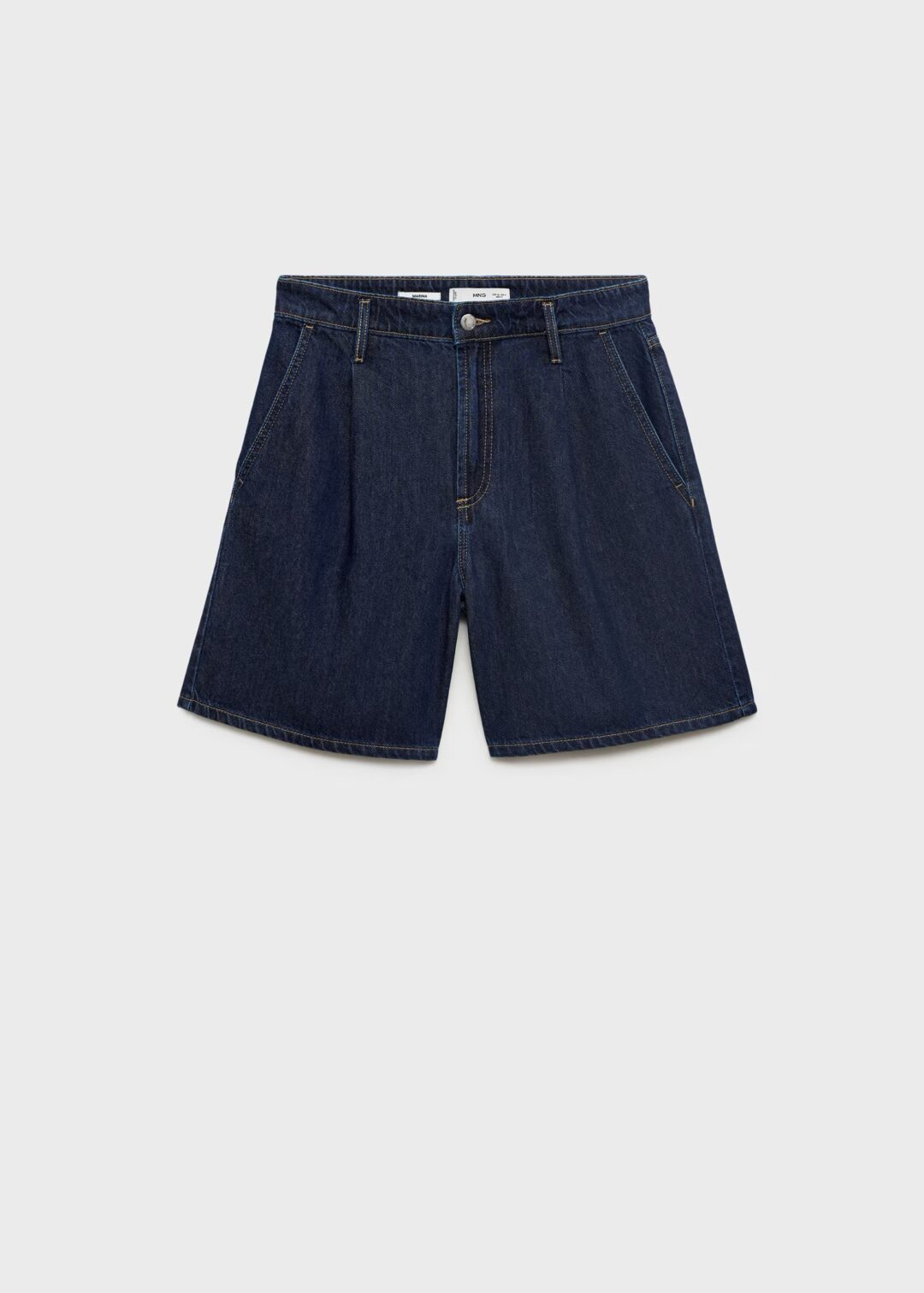 Bermudas denim tiro medio pinzas MANGO - Image 5