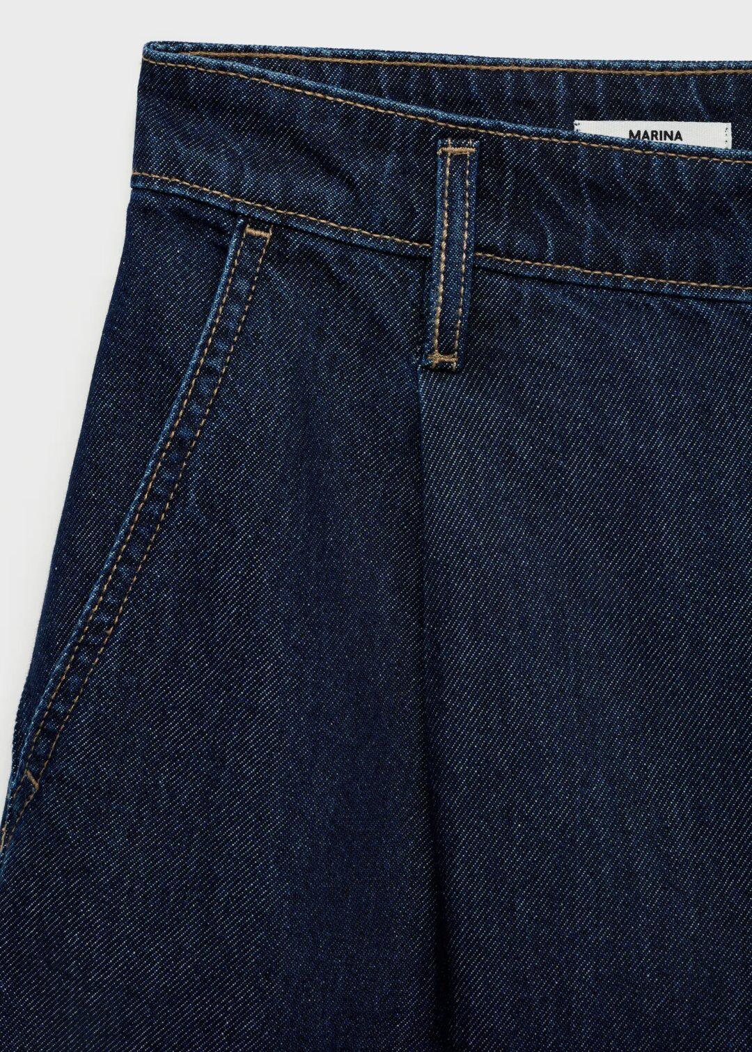 Bermudas denim tiro medio pinzas MANGO - Image 7