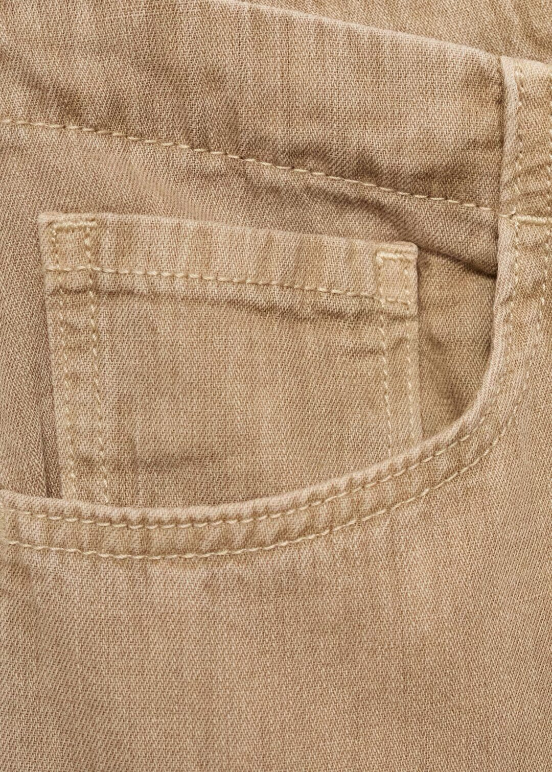 Pantalón denim Wideleg cinturón arena MANGO - Image 6