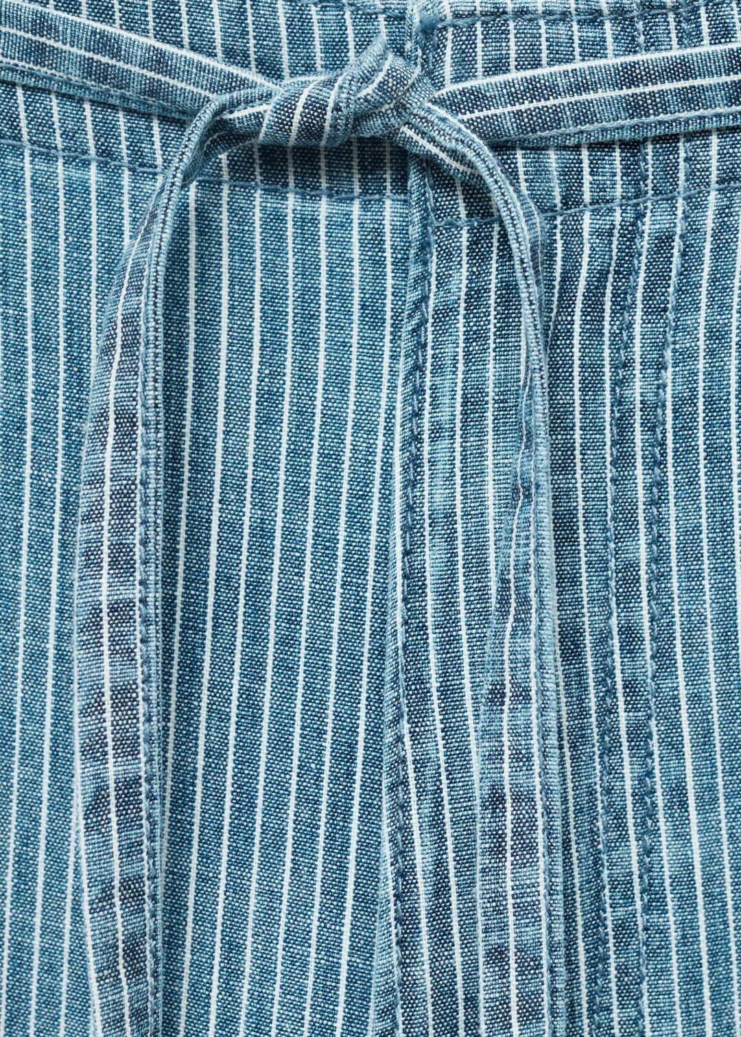 Pantalón denim Wideleg cinturón azul MANGO - Image 6