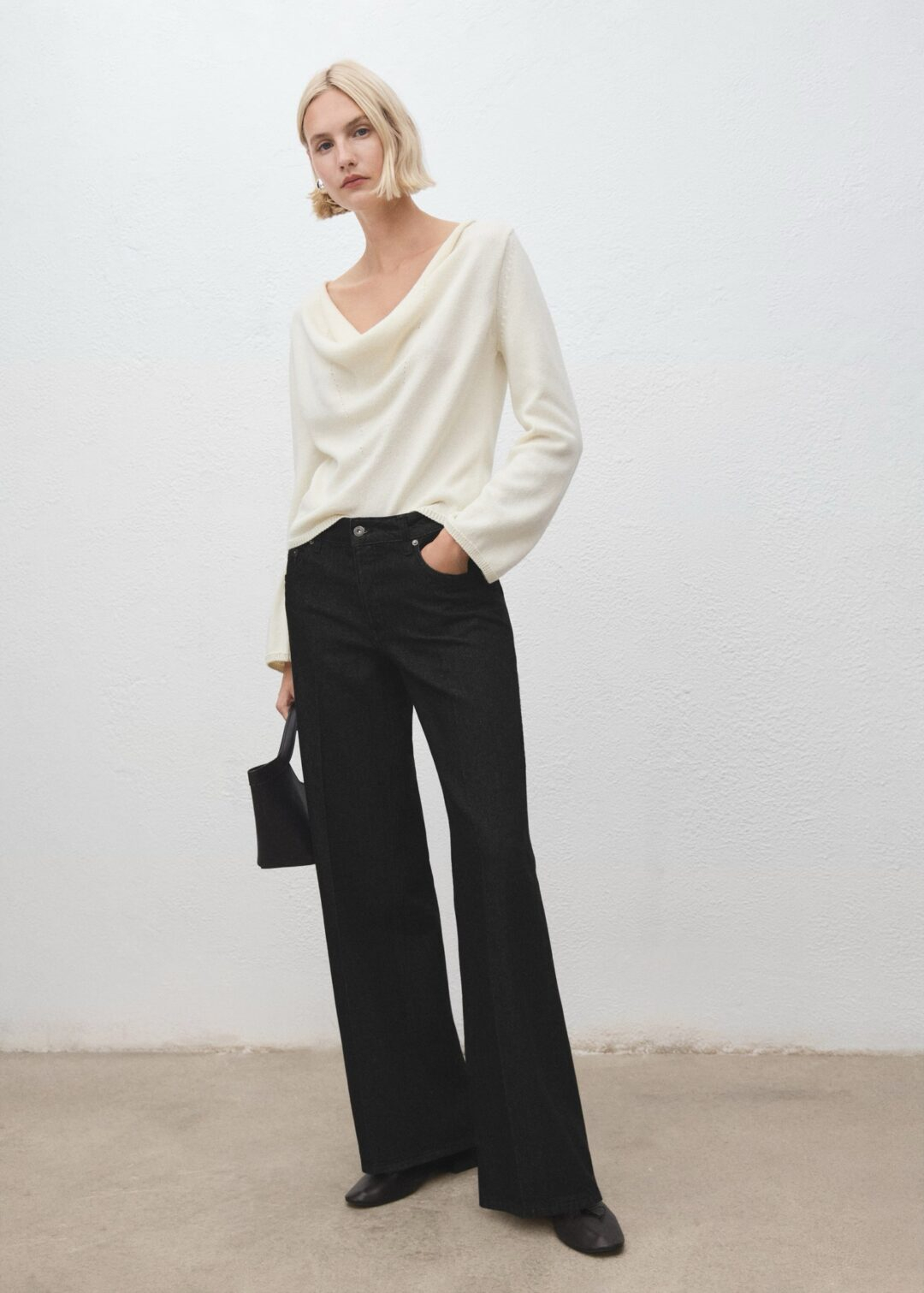 Jeans rectos tiro bajo mango