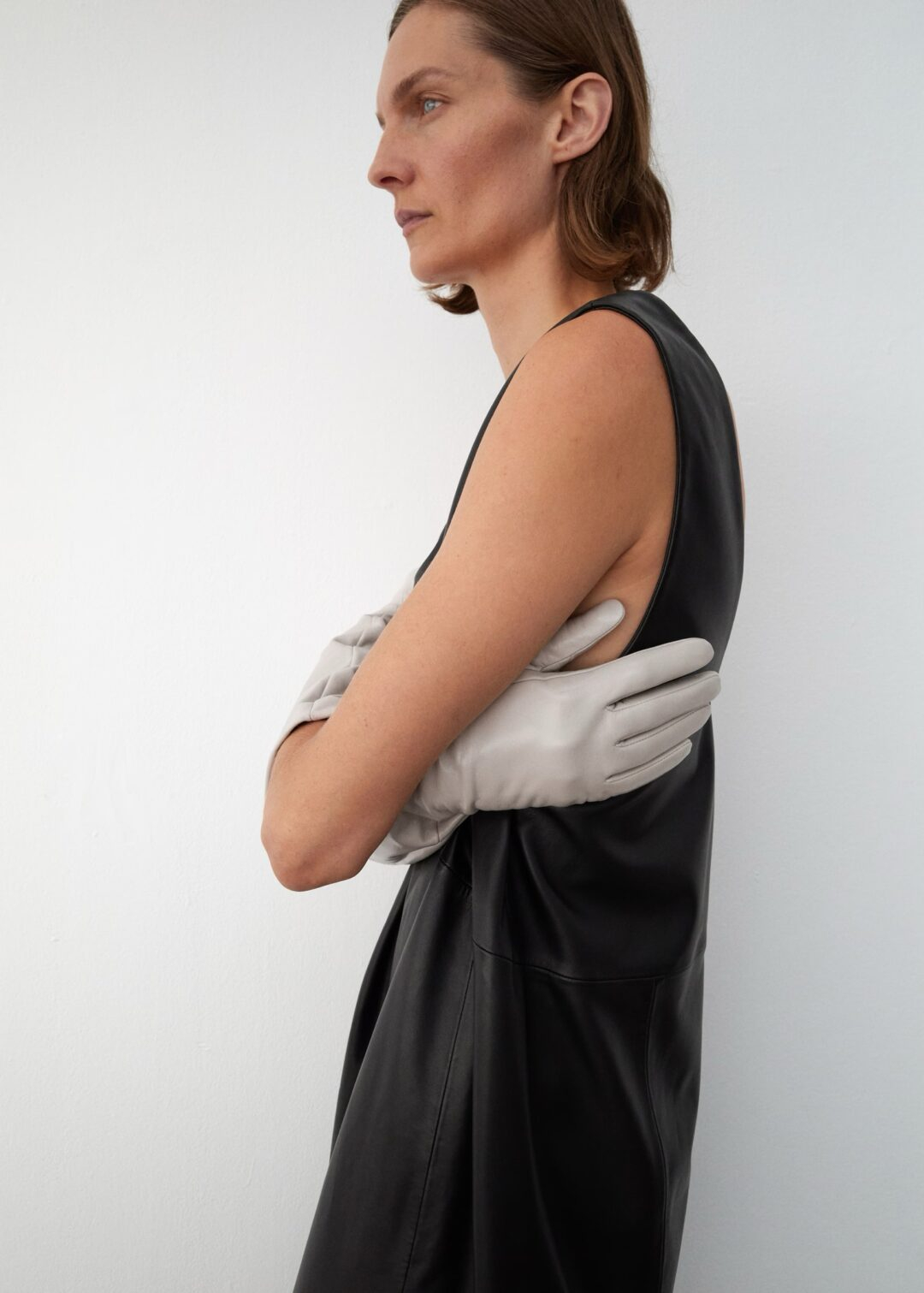 Guantes largos piel Mango