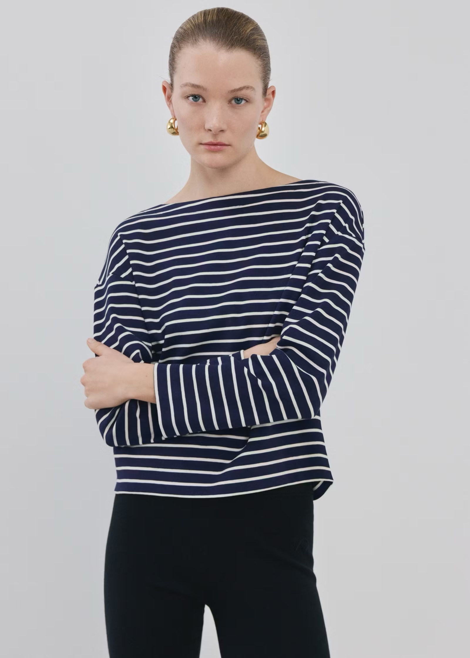 SUDADERA RAYAS CUELLO BARCO MANGO 1 SUDADERA RAYAS CUELLO BARCO MANGO