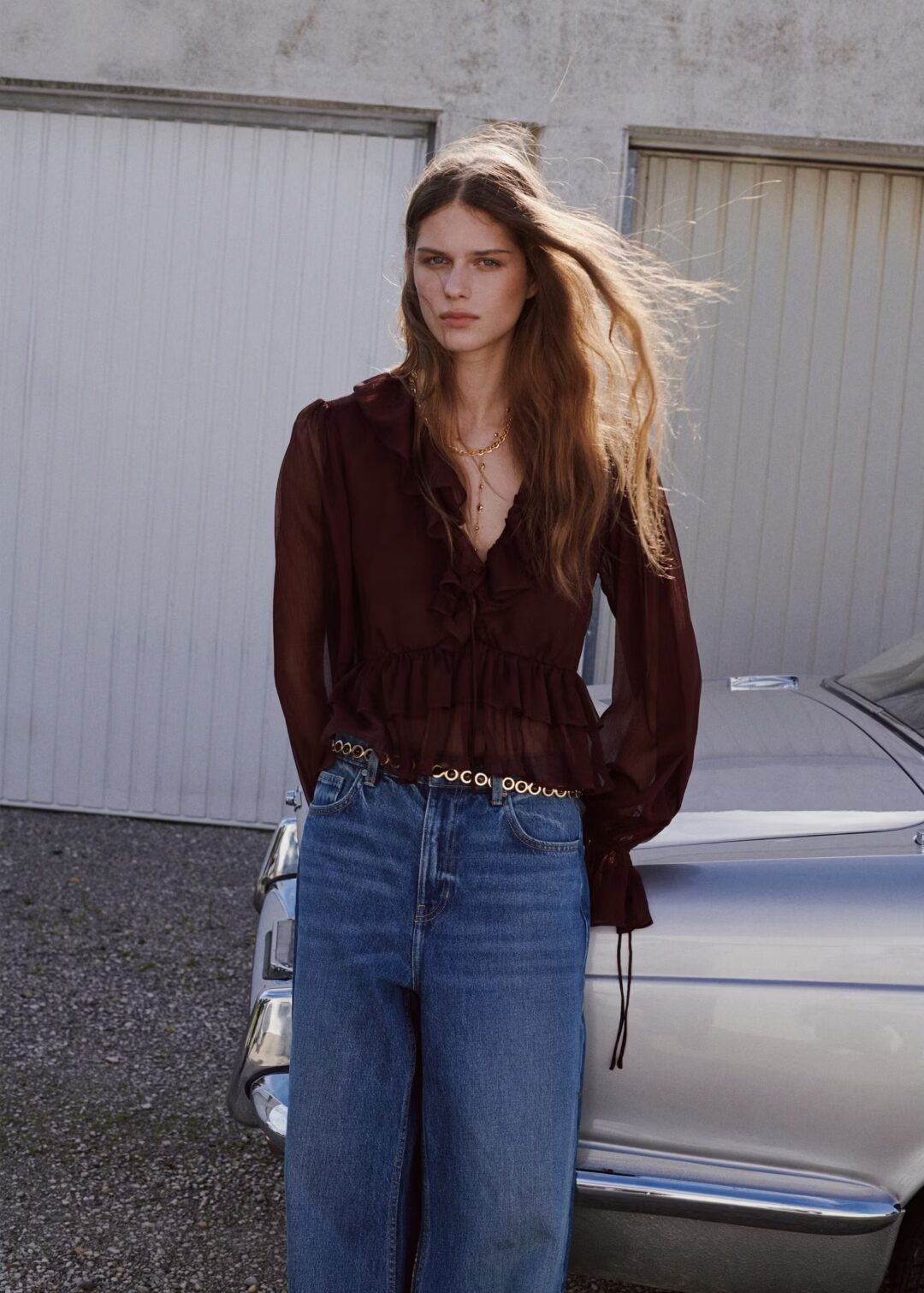 BLUSA VOLANTE FLUIDA MANGO