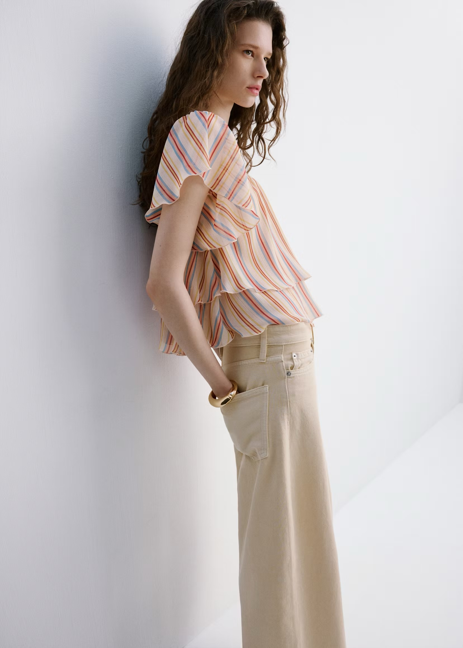 BLUSA RAYAS VOLANTES 3 BLUSA RAYAS VOLANTES - Image 3