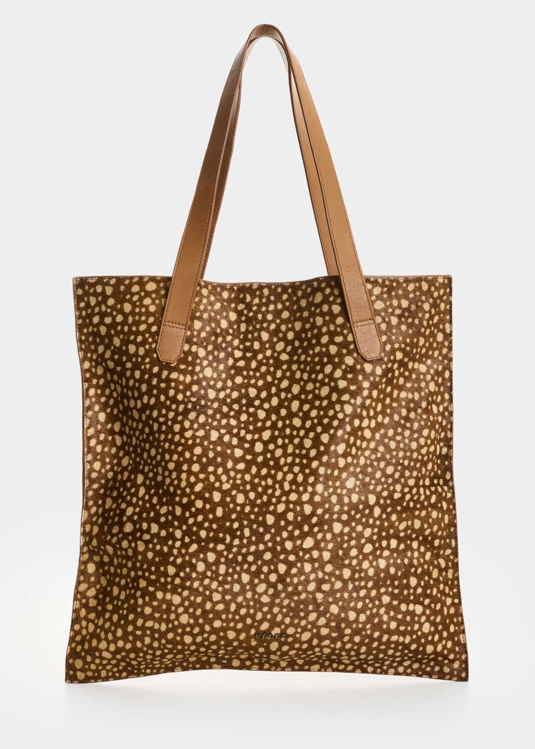 TOTE BAG DE CUERO PELO DEER PRINT VÉLEZ