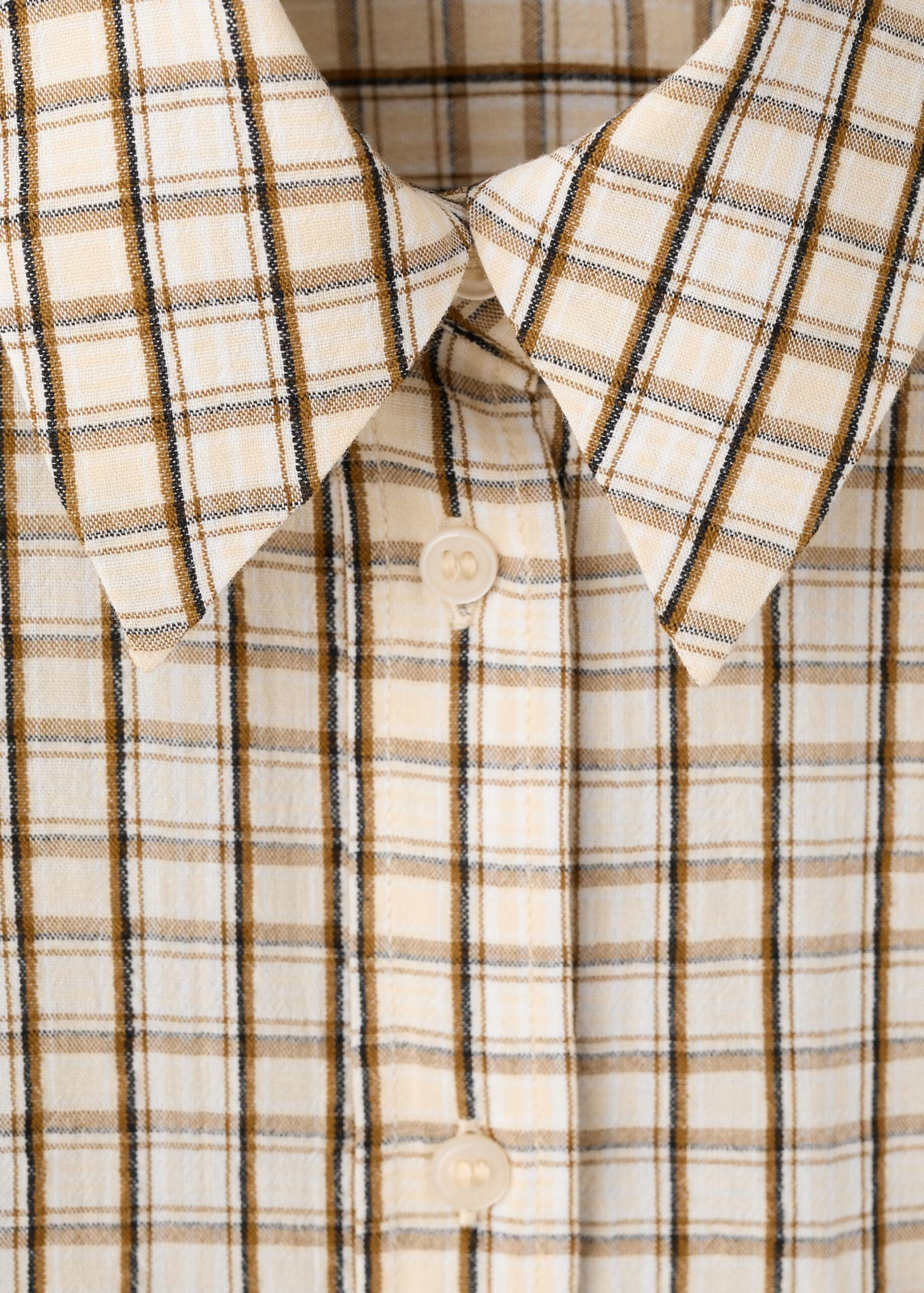 CAMISA ALGODÓN CUADROS MANGO 4 CAMISA ALGODÓN CUADROS MANGO - Image 4